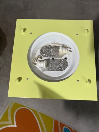 Lámpara juvenil infantil multicolor cristal.