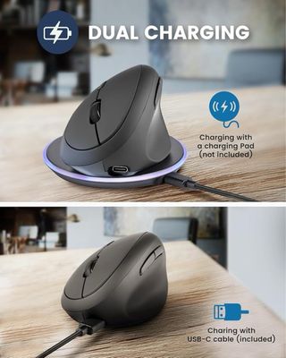 Ratón Ergonómico Vertical USB-C recargable NUEVO 