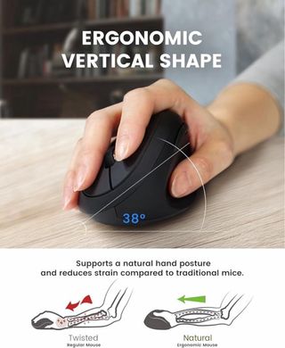 Ratón Ergonómico Vertical USB-C recargable NUEVO 