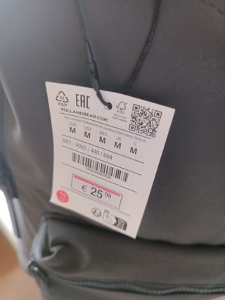 Mochila Pull&Bear gris nueva con etiqueta