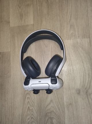 PS5 disco + juegos + Dual x2 + cascos + caja + PS+