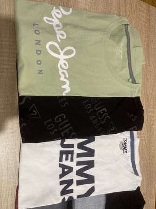 Lote Camisetas Pepe Jeans, Guess y Tommy Jeans