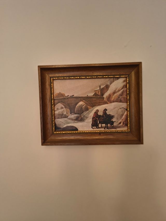 7 cuadros antiguos con marco incluido