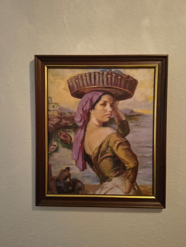 7 cuadros antiguos con marco incluido