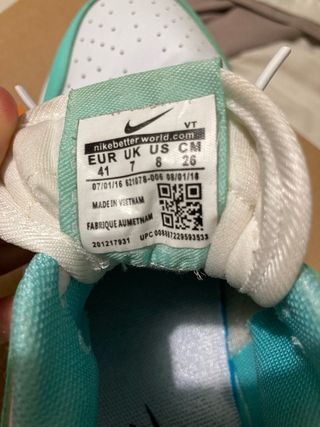 Zapatillas Nike Dunk High Teal y Blanco