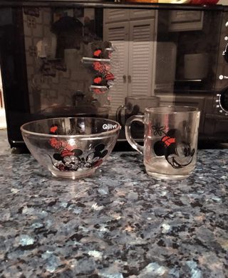 Taza y bol Mickey Mouse