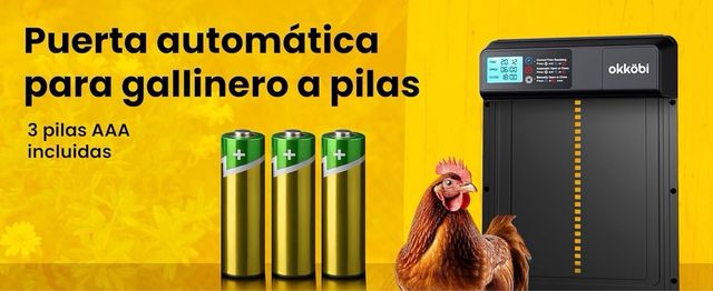 Puerta Automática Gallinero Okköbi SIN ESTRENAR