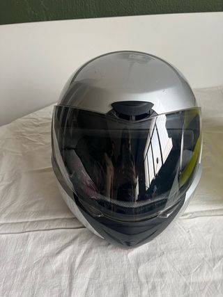 Casco Modular Moto BMW System 5 Plata. Talla 58-59