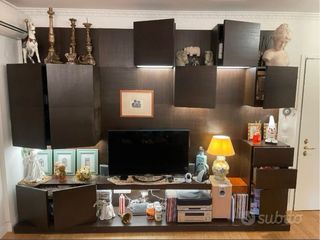 Parete attrezzata Roche Bobois legno wenge