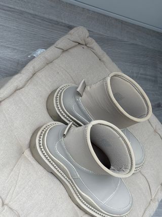 Botines Mango Beige/Gris