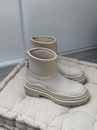 Botines Mango Beige/Gris