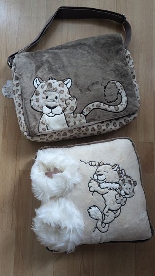 Bolsa de bebé peluche leopardo