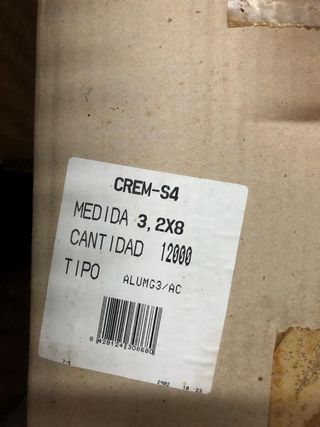 Lote Remaches Aluminio UNITOP 3,2x8 mm y 4x10 mm