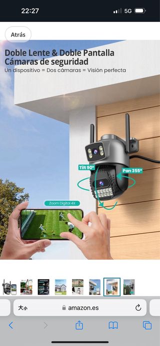 Cámara Vigilancia WiFi Exterior 5G