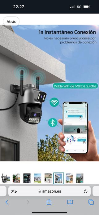 Cámara Vigilancia WiFi Exterior 5G