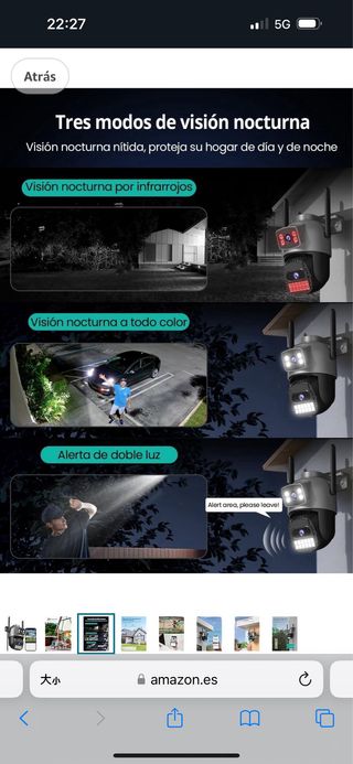 Cámara Vigilancia WiFi Exterior 5G