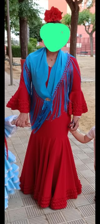 Traje de flamenca rojo