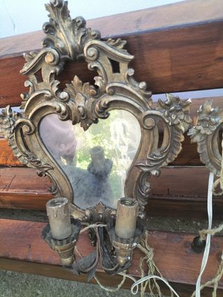 Pareja de apliques espejo vintage