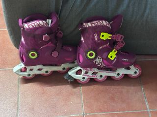 Patines en línea morados Oxelo Play 5