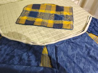 Cortinas tapicería ,y colcha a juego y edredón