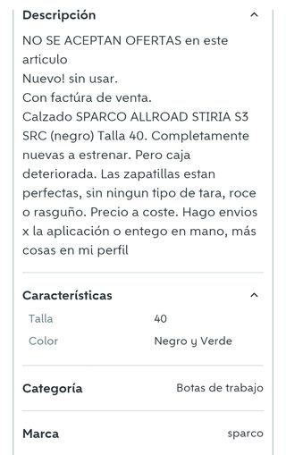 Zapatos de seguridad Sparco negros y plateados
