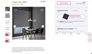 Cortina enrollable completamente nueva