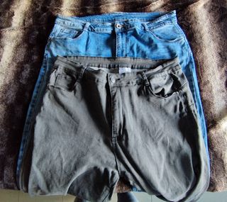 Vaqueros mujer azul y gris