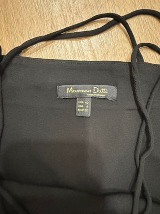 Top negro Massimo Dutti con tirantes