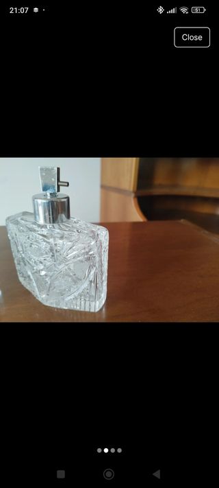 Set 3 pezzi profumiere cristallo