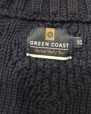 Cárdigan azul marino de punto para hombre. Talla L