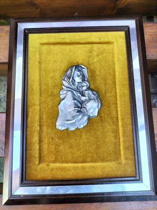 Cuadro religioso  Vintage Virgen y Niño