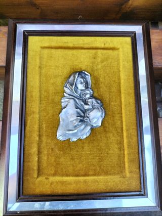 Cuadro religioso  Vintage Virgen y Niño