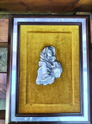 Cuadro religioso  Vintage Virgen y Niño