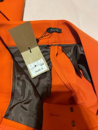 Pantalón Massimo Dutti Naranja Talla M