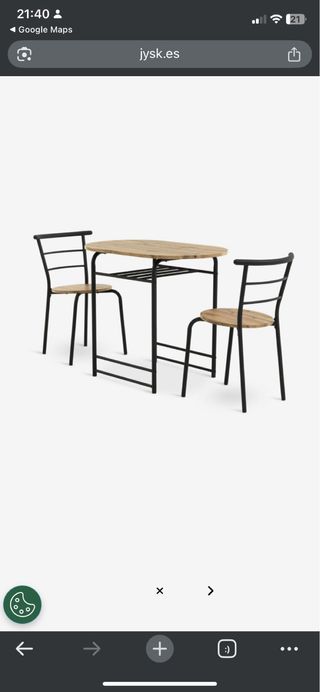 Mesa y 2 Sillas con Estantería MONTADO