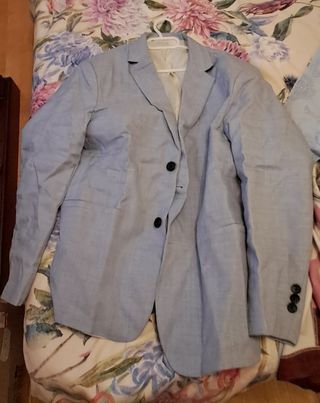 Americana hombre azul .