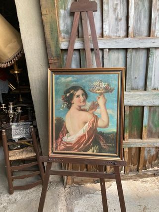 Caballete de pintor antiguo