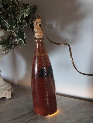 Candeeiro LED Garrafa Rústica