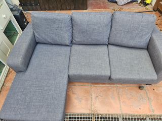 Sofá modular chaise longue 3 plazas gris