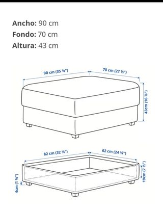 Puf de piel negro versátil
