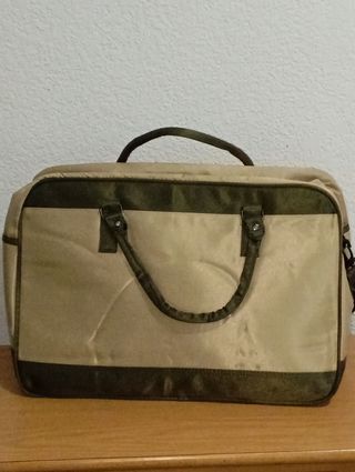 Bolso de viaje Cacique beige y verde