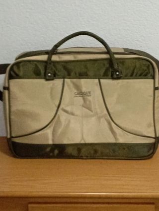 Bolso de viaje Cacique beige y verde