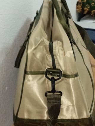 Bolso de viaje Cacique beige y verde