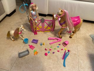 Barbie Establo con Caballos y Accesorios