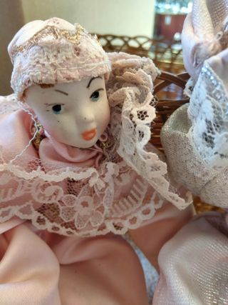 2 arlequines de porcelana