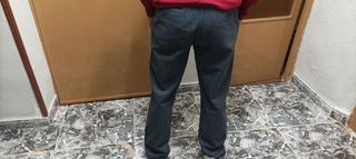 Pantalón chino de hombre, azul claro. Talla M