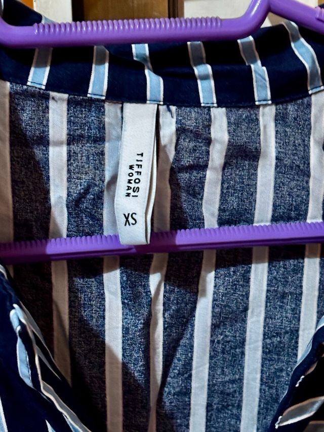 Camisa Tiffosi Rayas Azul y Blanco