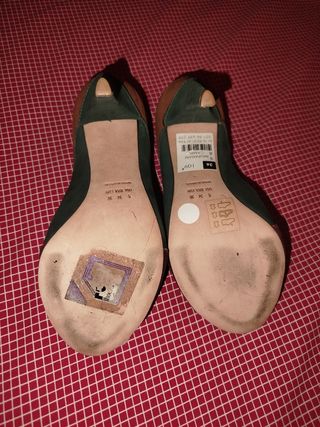 Zapatos André Camel, Granate y Verde
