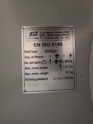 Zodiac Plastimo P240 inflable