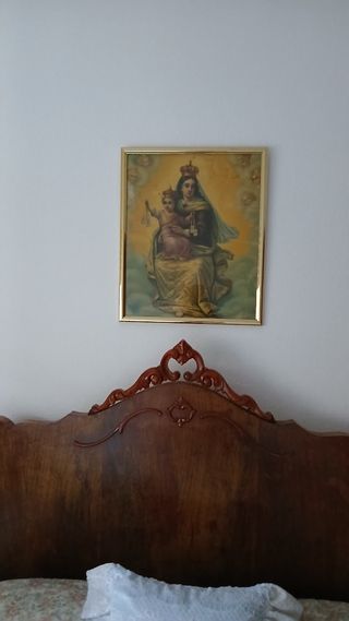 Cuadro Virgen y Niño Dorado